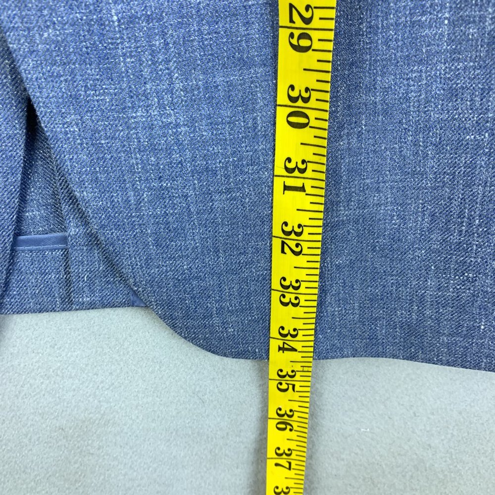 **SOLD**Ralph Lauren Blazer Mens 46L 46 Long Blue Wool Silk Linen Sport Coat - Picture 8 of 16